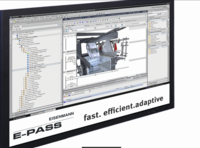 Um eine möglichst schnelle Umsetzung bis zum Produktionsbeginn zu erreichen, wird die Anlage mit „E-PASS“ zunächst virtuell in Betrieb genommen. Quelle: Eisenmann
