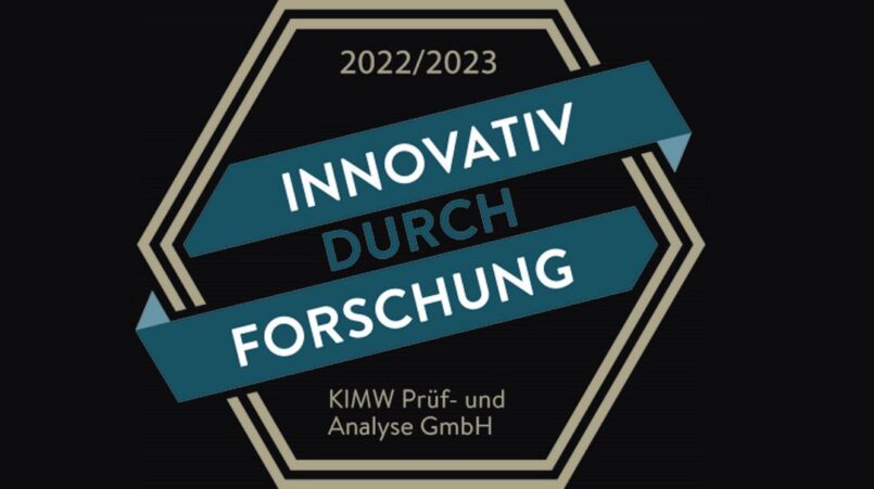 Grafik des Siegels „Innovation durch Forschung“