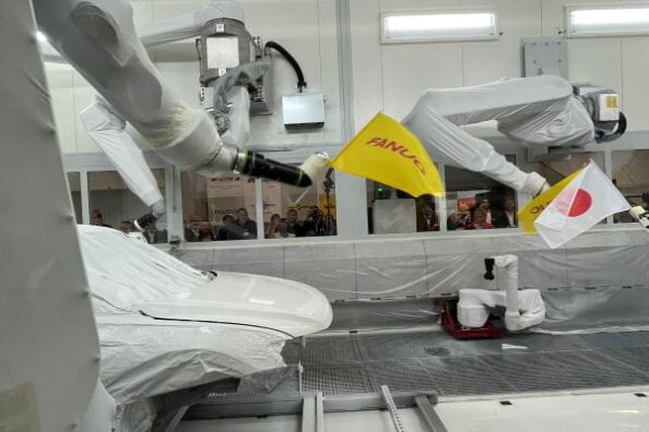 Fanuc paint roboter testing in Germany