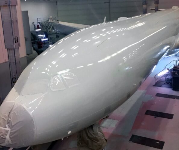 The chromate-free primer can be applied at the final assembly stage to virtually all external aircraft surfaces. Image: AkzoNobel