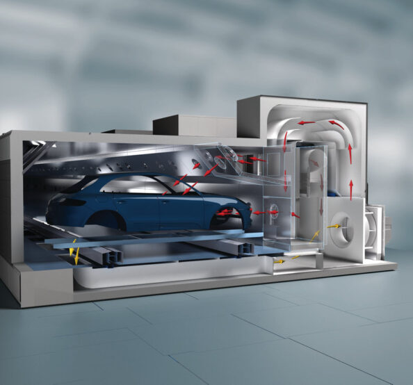 The paint shop is also designed for the coating of electric vehicles. Image: Dürr