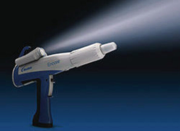 Precise powder application and an easy inspection are simplified by light. Image: Nordson