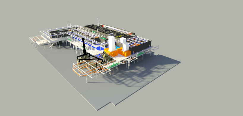 Computersimulation des neuen Werks