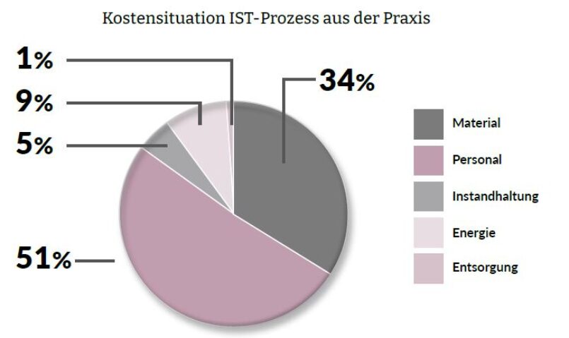 Grafik Kostensituation IST-Prozess aus der Praxis