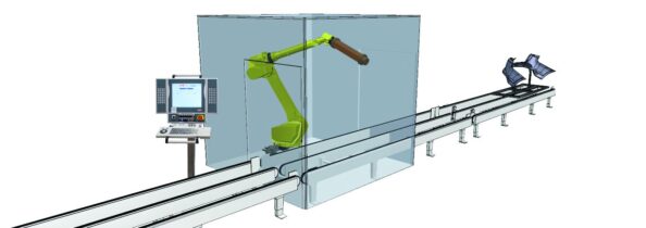 Computersimualtion: Beispielanlage für die Elektronenstrahlhärtung von Lacken