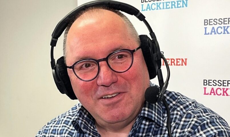 Markus Vüllers bei der Podcastaufnahme mit Besser Lackieren.